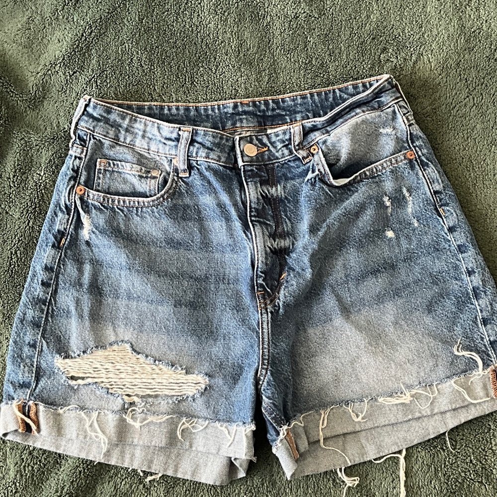 H&M Distressed Denim Shorts